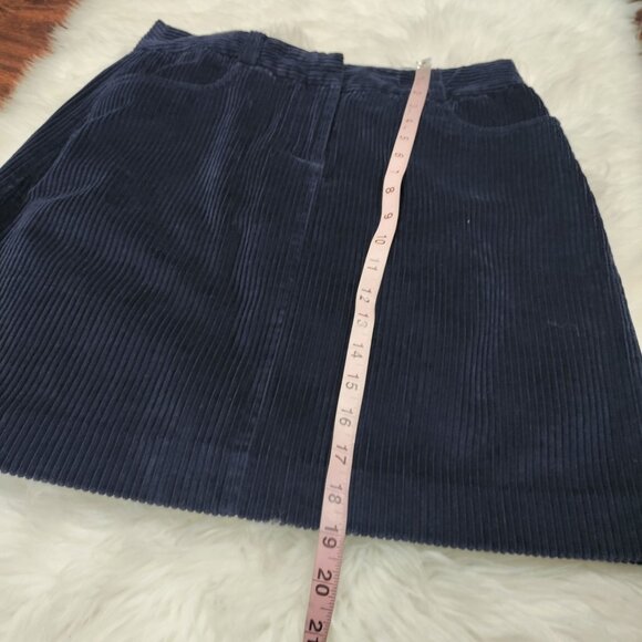 Boden Preppy Navy Blue Corduroy A-Line Mini Skirt Women's Size US 8R - Picture 13 of 14